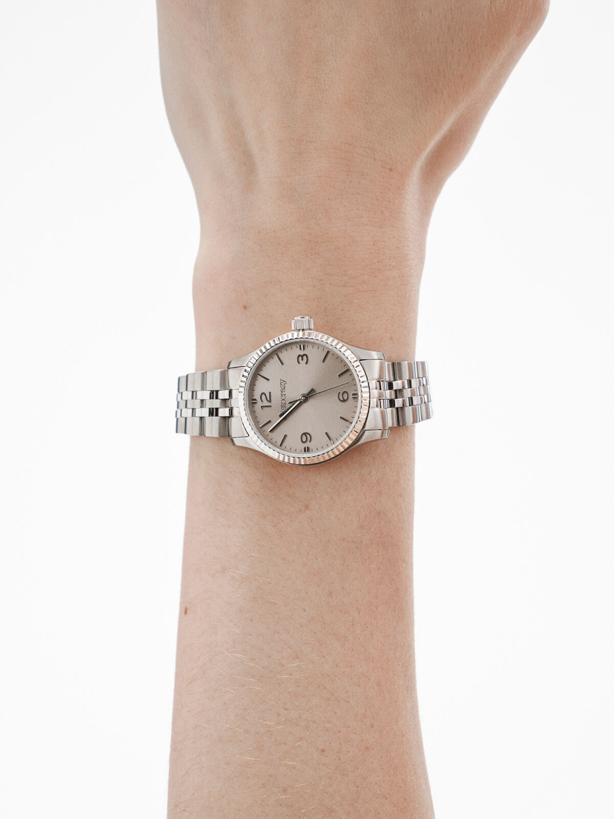 Reloj St. Barth Armis con correa de acero gris y esfera gris Aristocrazy