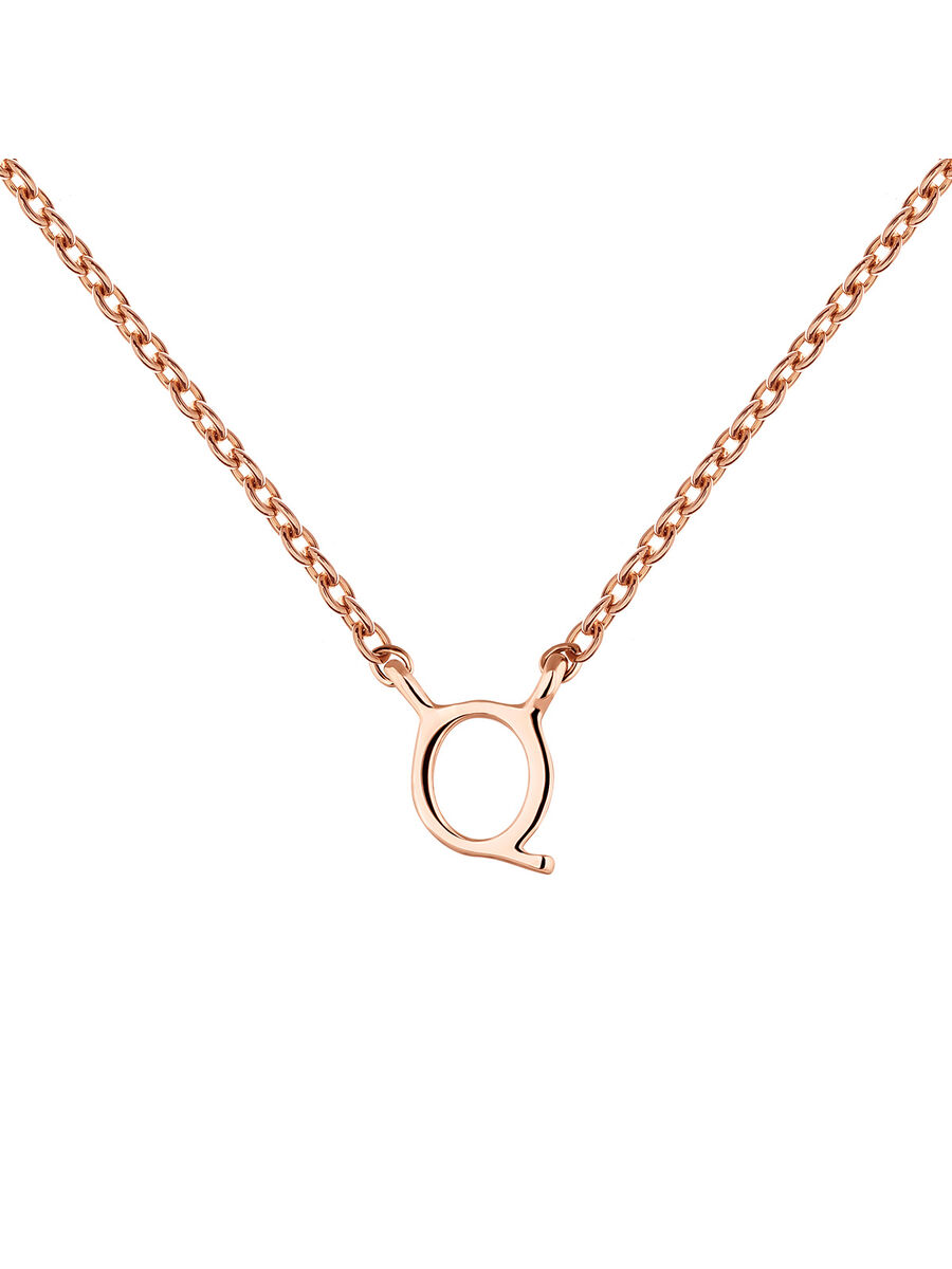 Rose gold Initial Q necklace , J04382-03-Q, mainproduct