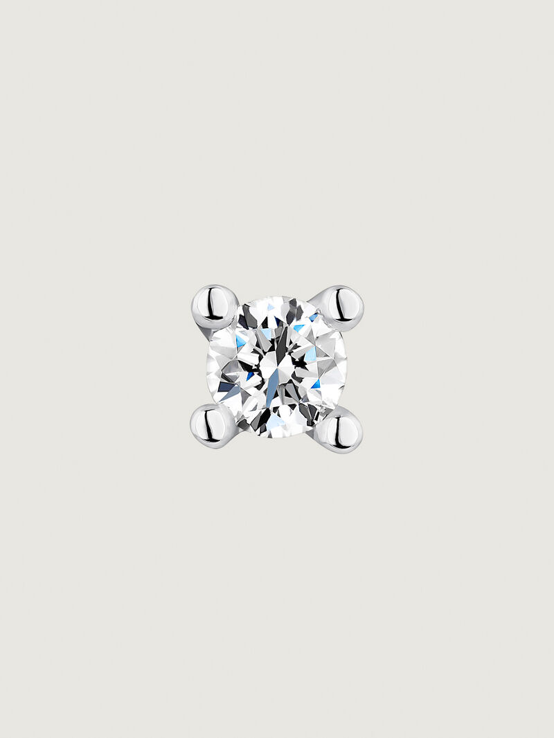 Individual 18K white gold earring with diamond image number 0