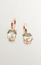 Pendientes aro grande garra cuarzo plata recubierta oro rosa , J03809-03-GQ