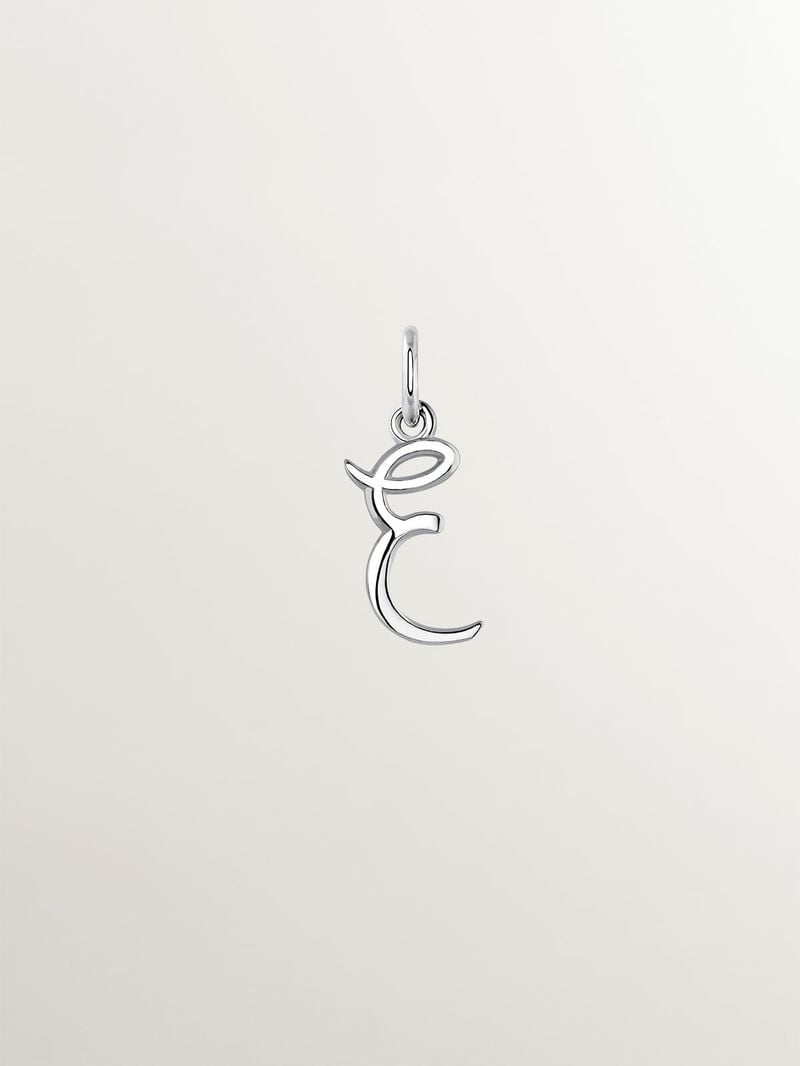 925 Silver charm with initial E image number 0