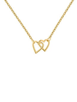 9K gold united hearts pendant necklace , J05033-02, mainproduct