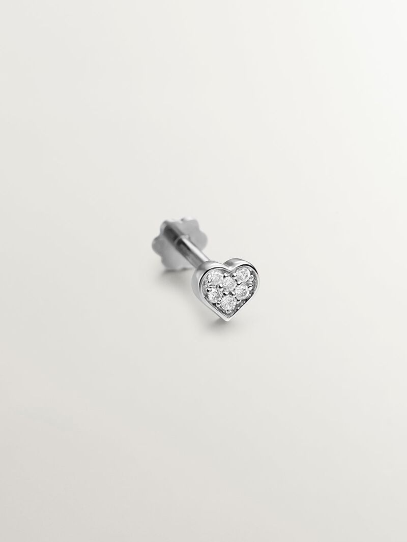 18K white gold single earring with 0.222 cts diamonds image number 1