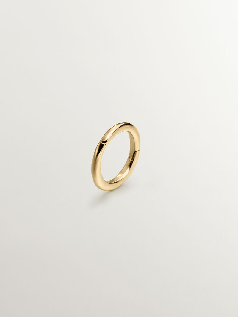 Small individual 9K yellow gold hoop earring. image number 0