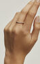 Bicolour silver smooth and cabled braided ring , J02074-05