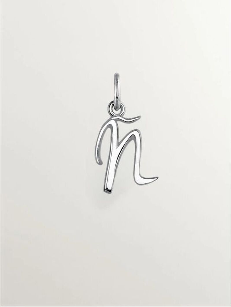 925 Silver Charm with initial N image number 0