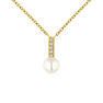 Collar topacios y perla plata recubierta oro , J04750-02-WT-WP