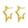 Boucles d'oreilles petite étoile argent plaqué or avec topazes , J03635-02-WT