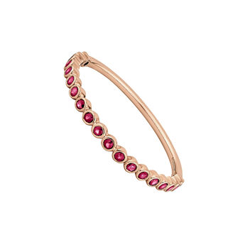 9 ct pink gold bezel-set ruby ring, J04975-03-RU,hi-res