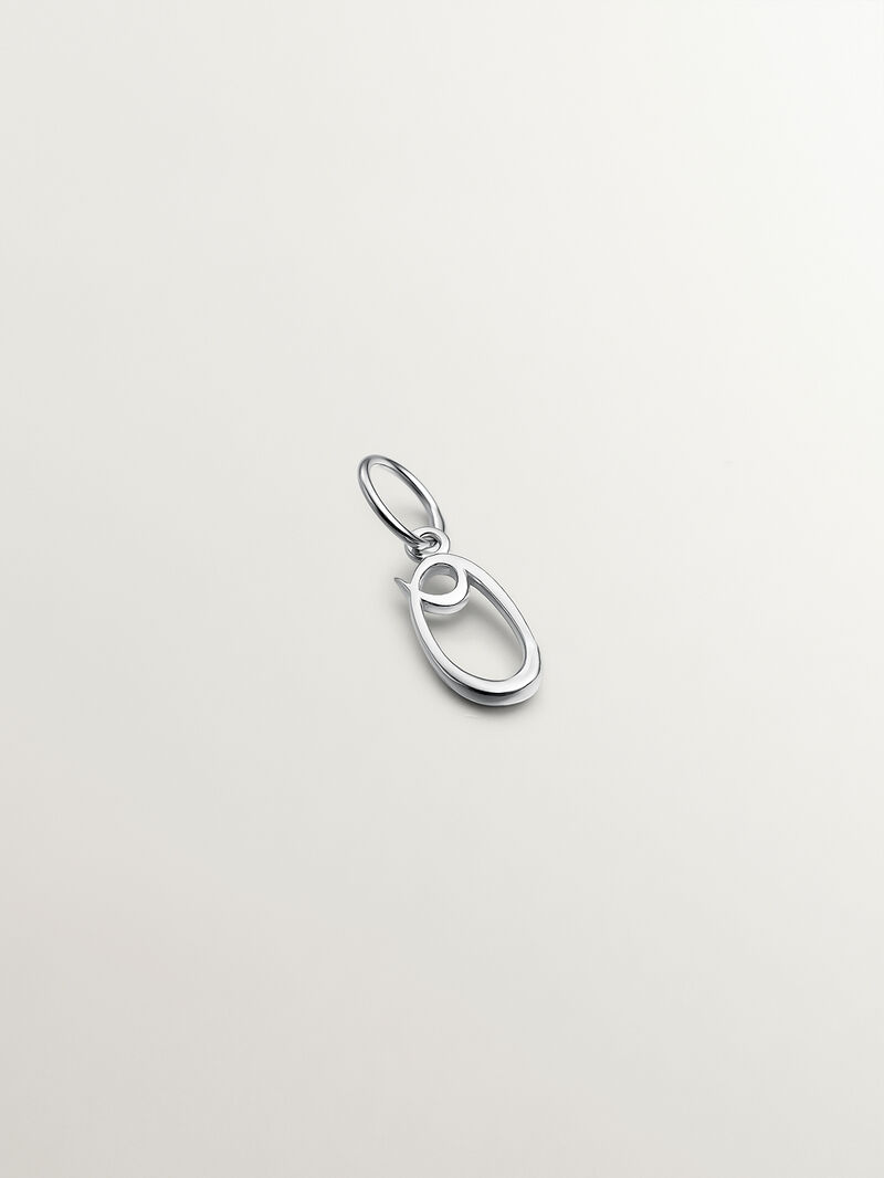 925 Silver charm with initial O image number 1