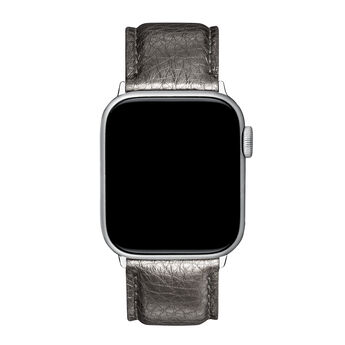 Bracelet Apple Watch en cuir de buffle gris titane, IWSTRAP-SL,hi-res