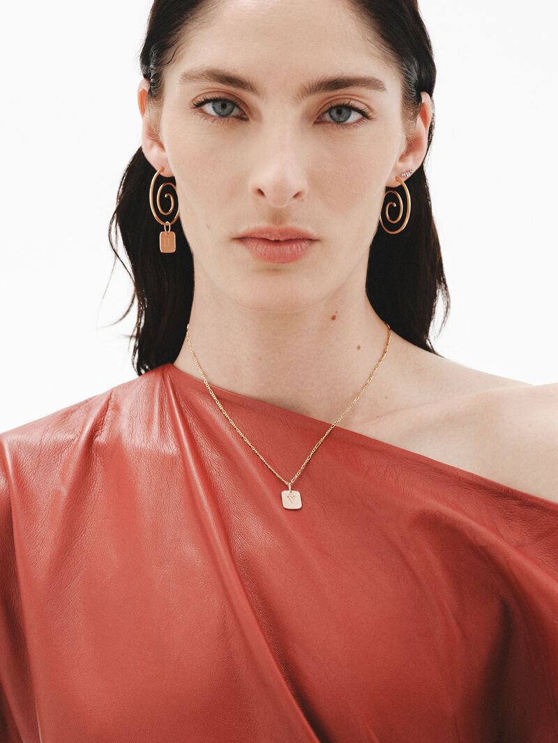 925 silver charm bathed in 18k rose gold with number 2 image number 3