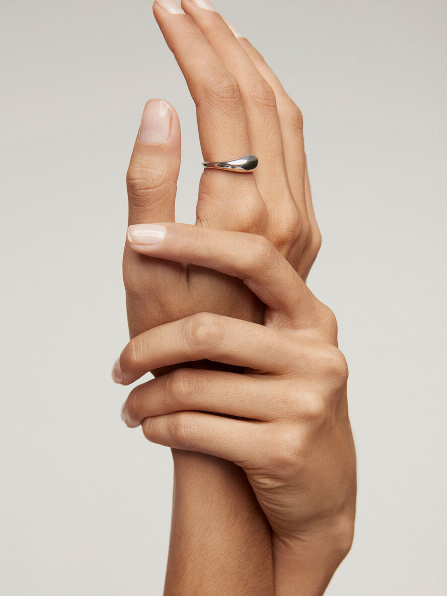 Convex silver ring, J05220-01, hi-res