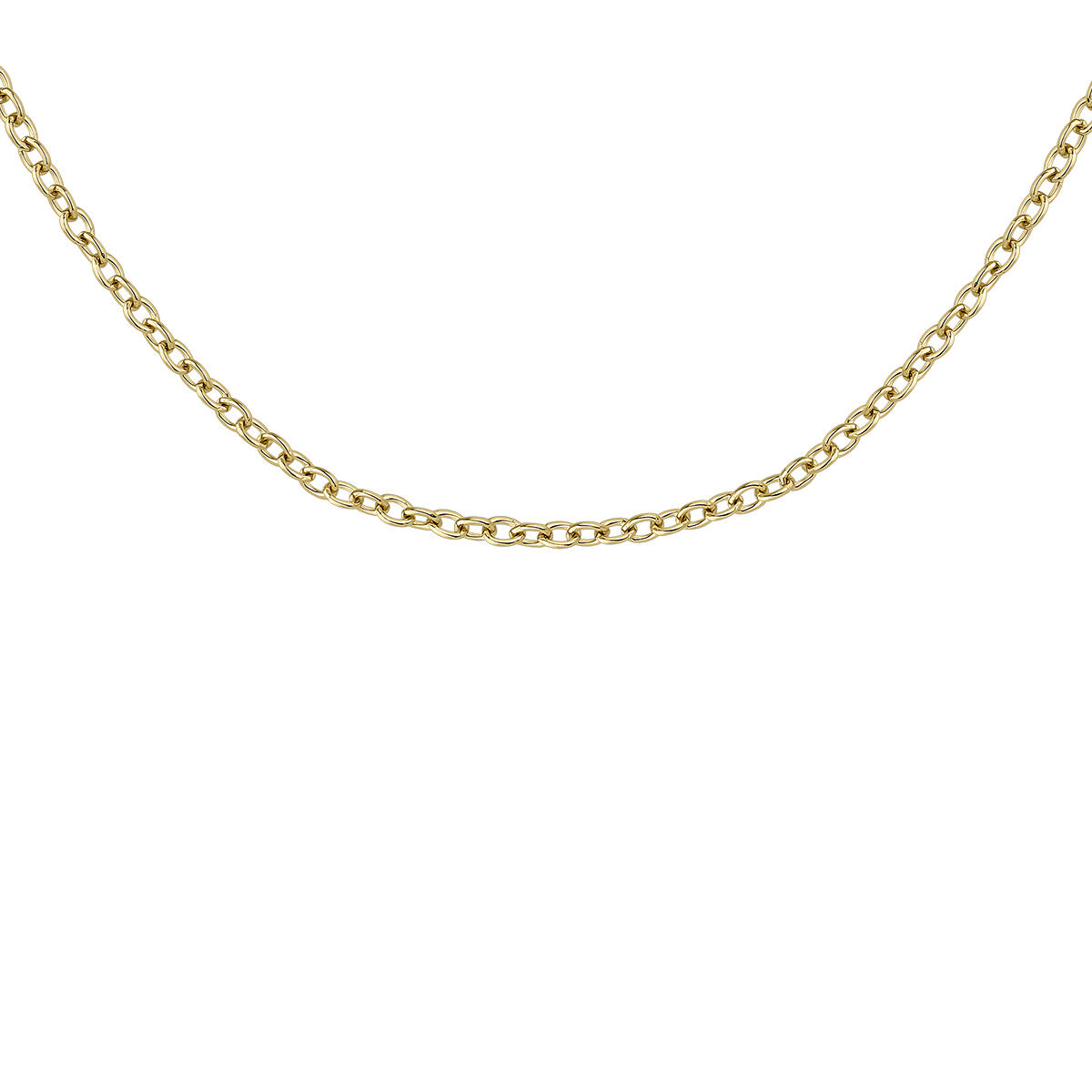 Thin chain with rolo links in 9k yellow gold, J05330-02, hi-res