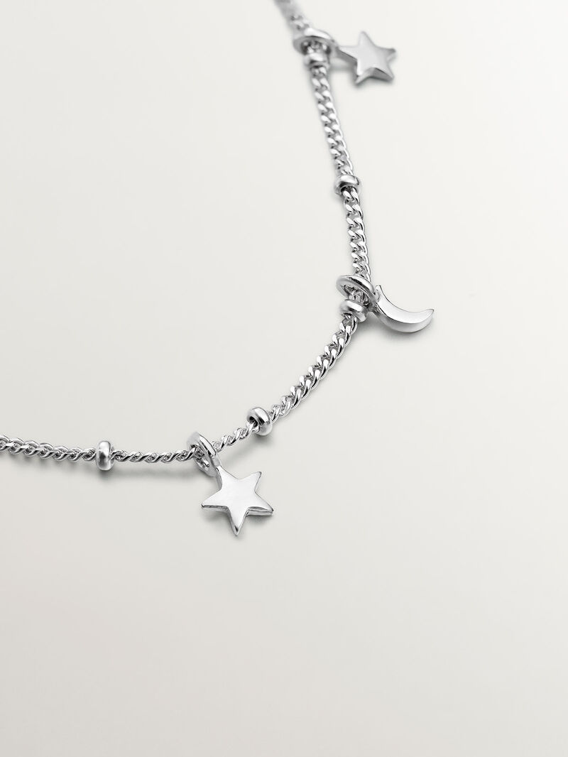 925 Silver bracelet with moons and stars image number 2