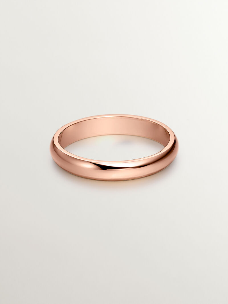 Half round 18k rose gold ring 3.15mm image number 1
