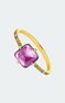 Gold plated silver amethyst and sapphire ring , J04823-02-AM-MULTI