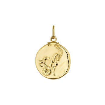 Gold-plated silver Capricorn charm  , J04780-02-CAP, mainproduct