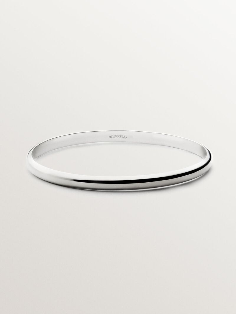 Rigid weekly style bracelet in rhodium-plated 925 silver. image number 0
