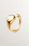 Open convex 18kt yellow gold-plated silver ring, J05225-02