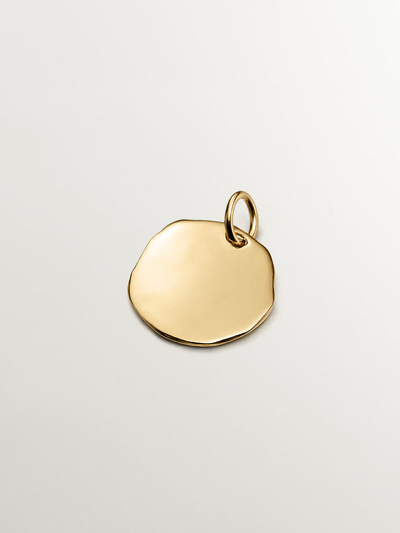 Handcrafted charm made of 925 silver, plated in 18K yellow gold with the initial C. image number 2