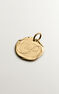 Charm medalla inicial P artesanal plata recubierta oro , J04641-02-P