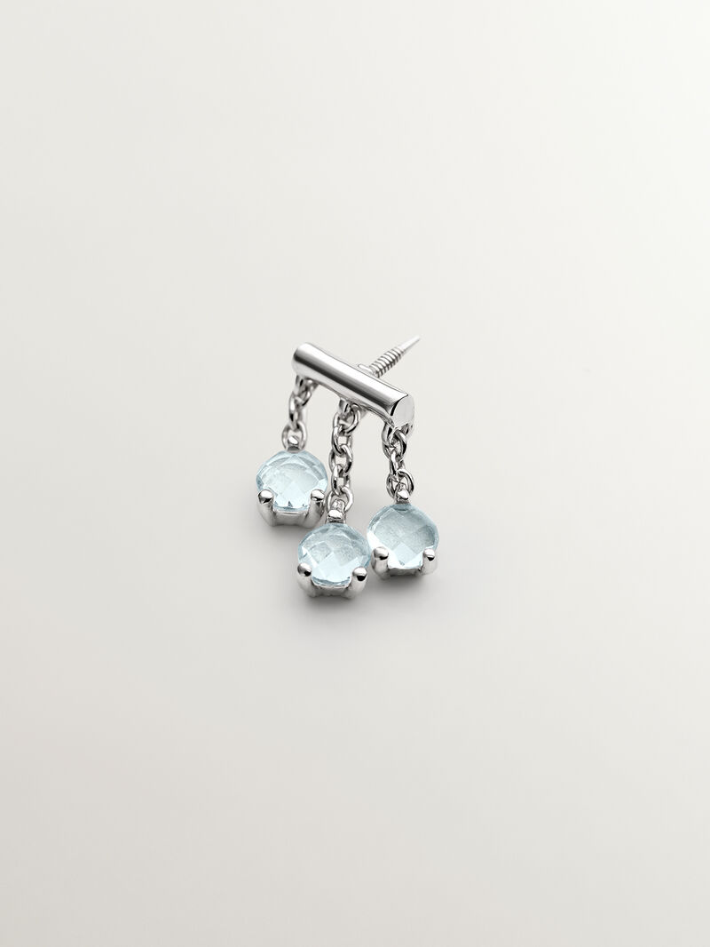 Individual 18K White Gold Pending with Sky Blue Topacios image number 2
