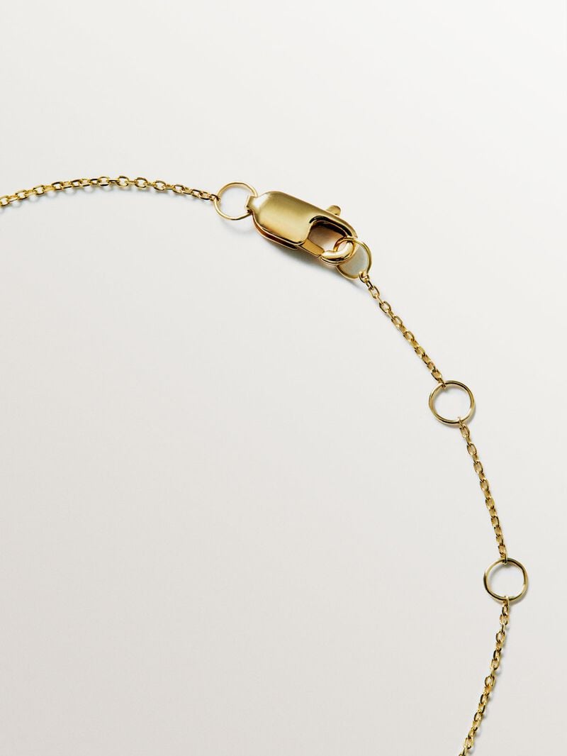 18K yellow gold triple diamond pendant image number 4