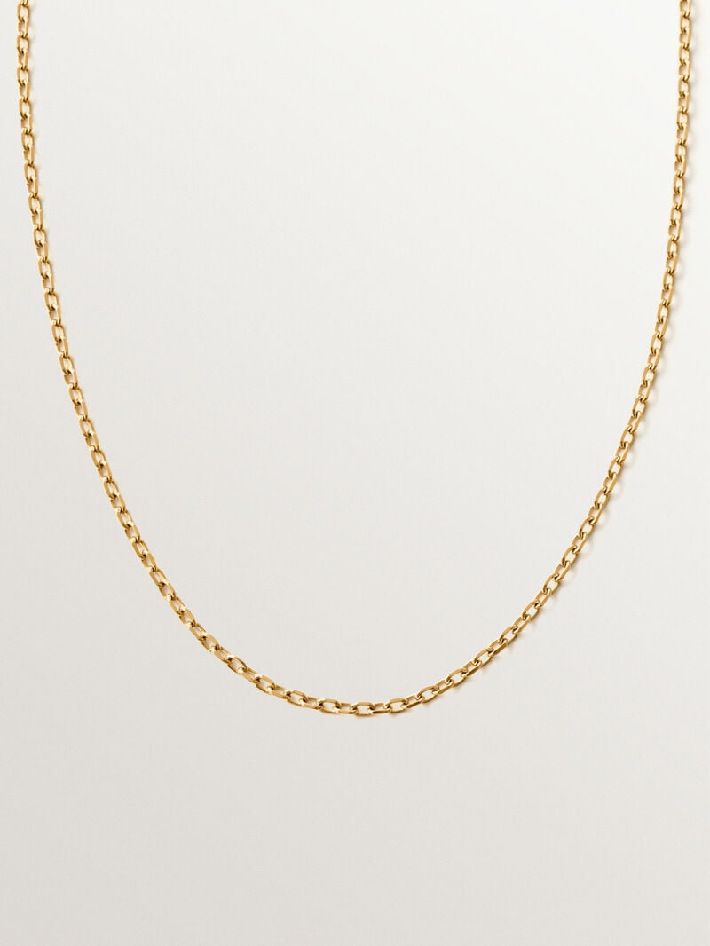 65 cm rolo chain made of 925 silver plated in 18K gold image number 0