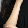Gold-plated silver bezel-set topaz bracelet , J03437-02