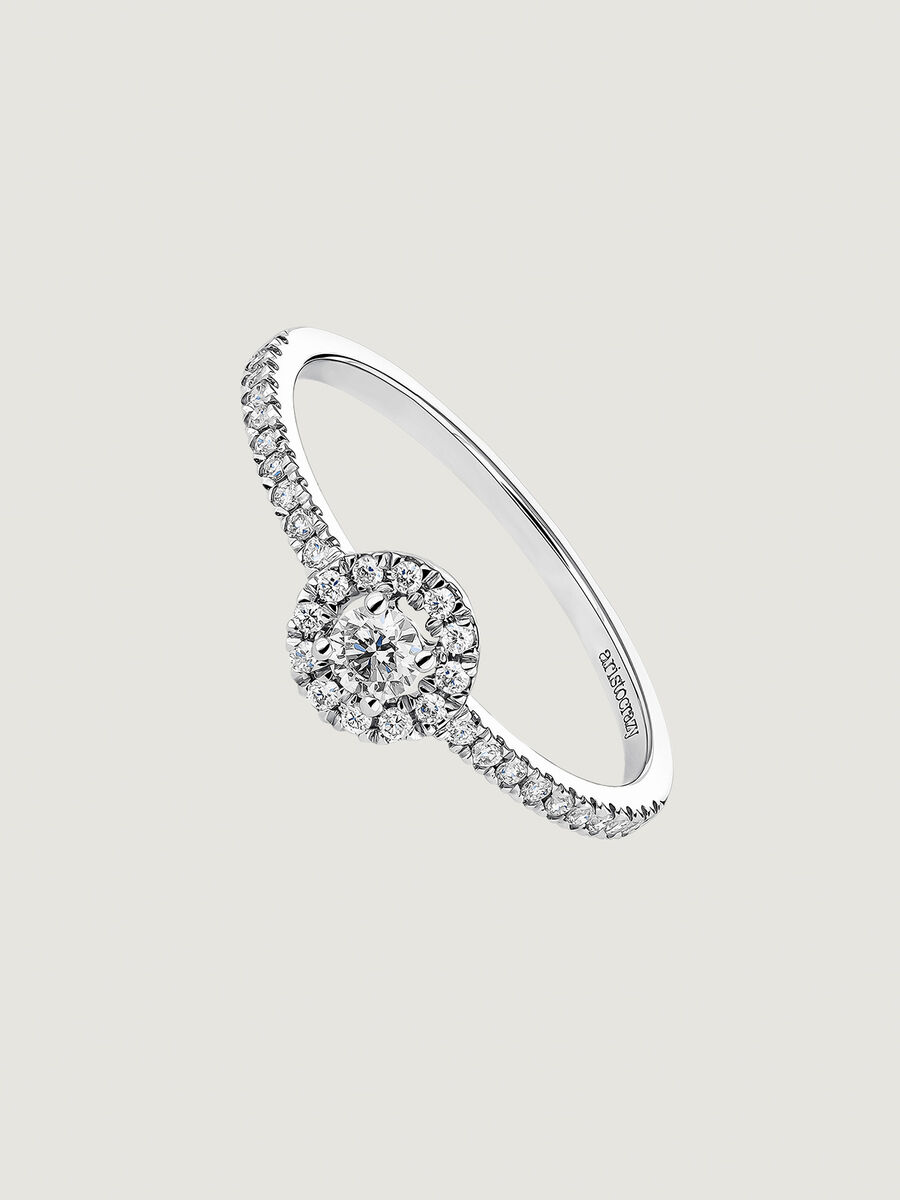 contar explotar líder Anillo orla oro blanco diamantes 0.17 ct | Aristocrazy