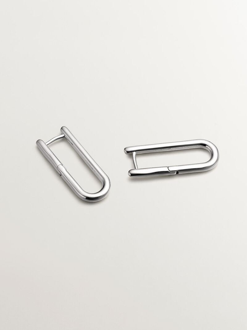 925 long silver ring earrings image number 4