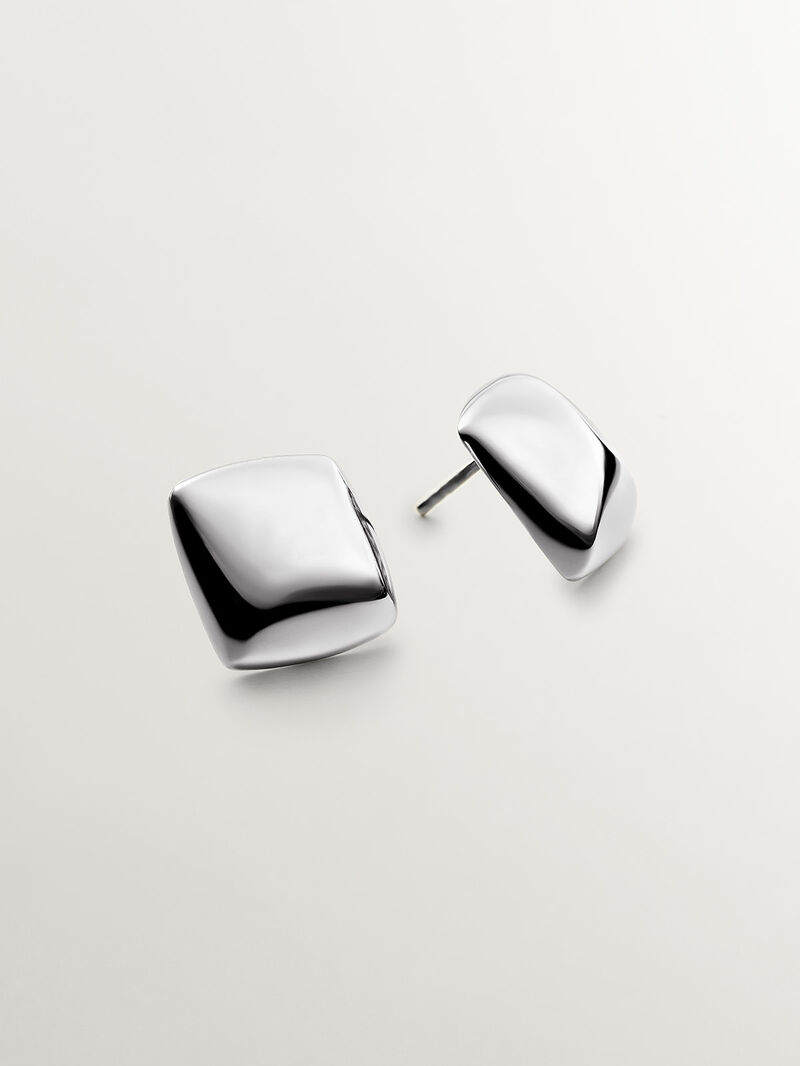 925 silver earrings with square shape image number 2