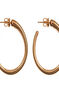 Boucles d'oreilles créoles argent plaqué or rose , J00933-03
