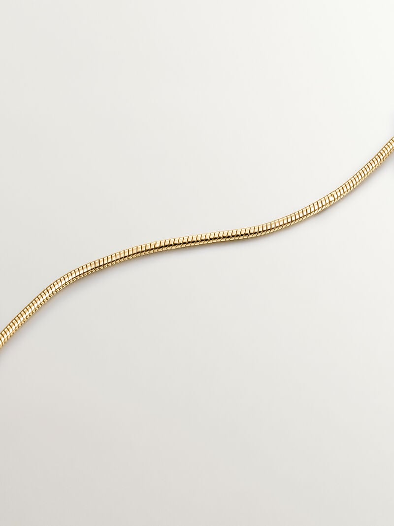 925 silver pendant bathed in 9k yellow gold with bearded links and geometric reason image number 4