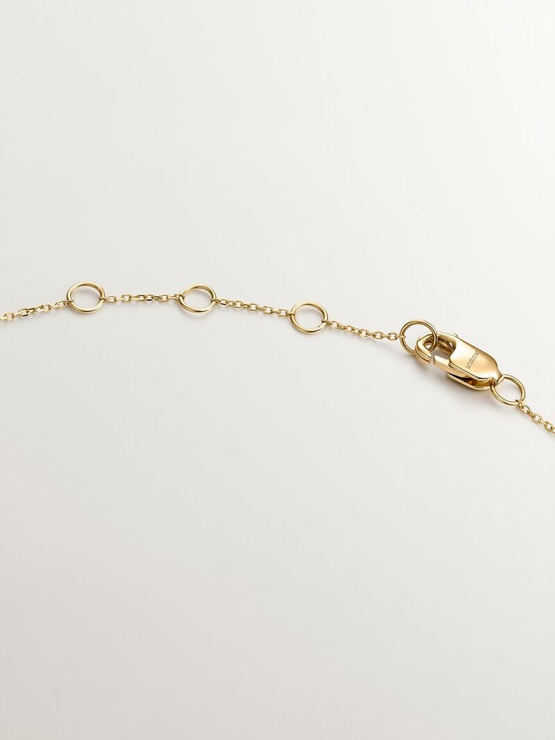 18K yellow gold pendant with drop and brilliant cut diamonds image number 6