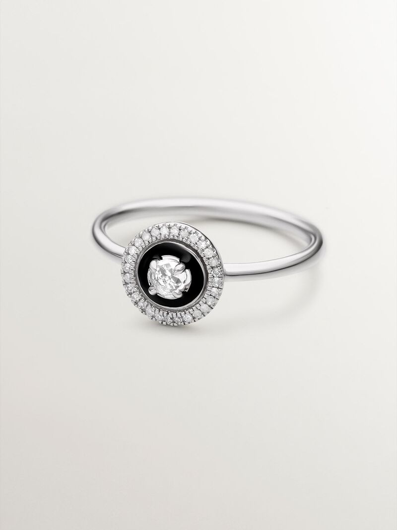 925 silver tresillo ring with London blue and white topacios topacios image number 2