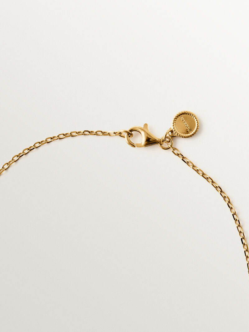 80 cm rolo chain made of 925 silver plated in 18K gold image number 2