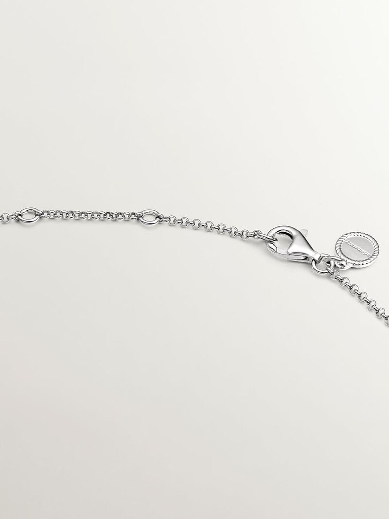 925 Sterling Silver pendant and 925 Sterling Silver pendant coated in 18K rose gold with interlocking circles. image number 6