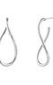 Large thin wavy hoop earrings in silver, J05136-01