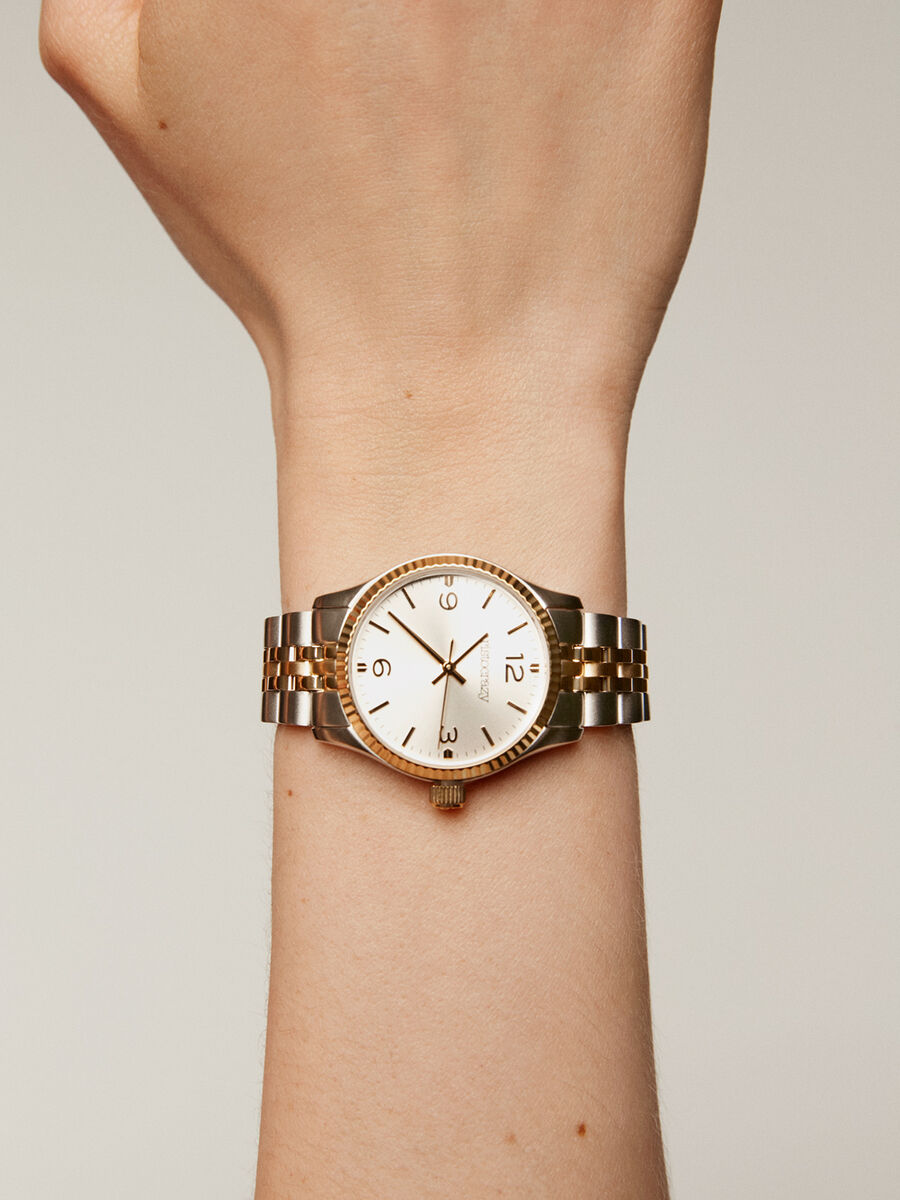 St. Barth watch gold and grey bracelet, W30A-STYWGR-AXMX, hi-res