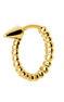 9 kt gold spheres hoop earring piercing , J03847-02-H