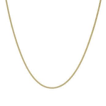 Thin chain with flat curb links in 9k yellow gold, J05326-02,hi-res