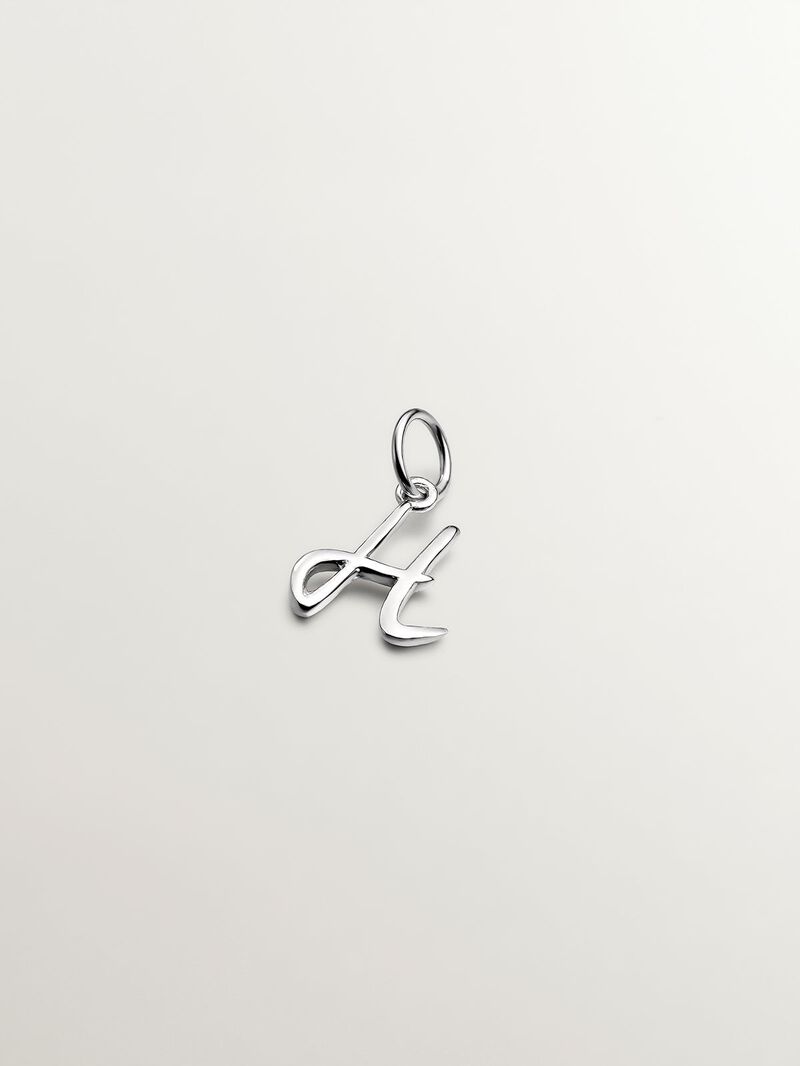 925 Silver Charm with initial H image number 1