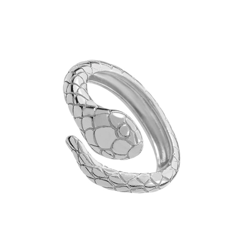 Silver snake ring , J01982-01, hi-res