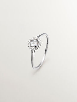 Anillo de plata con piedra topacio blanco y orla de zafiros blancos, J01294-01-WT-WS,hi-res