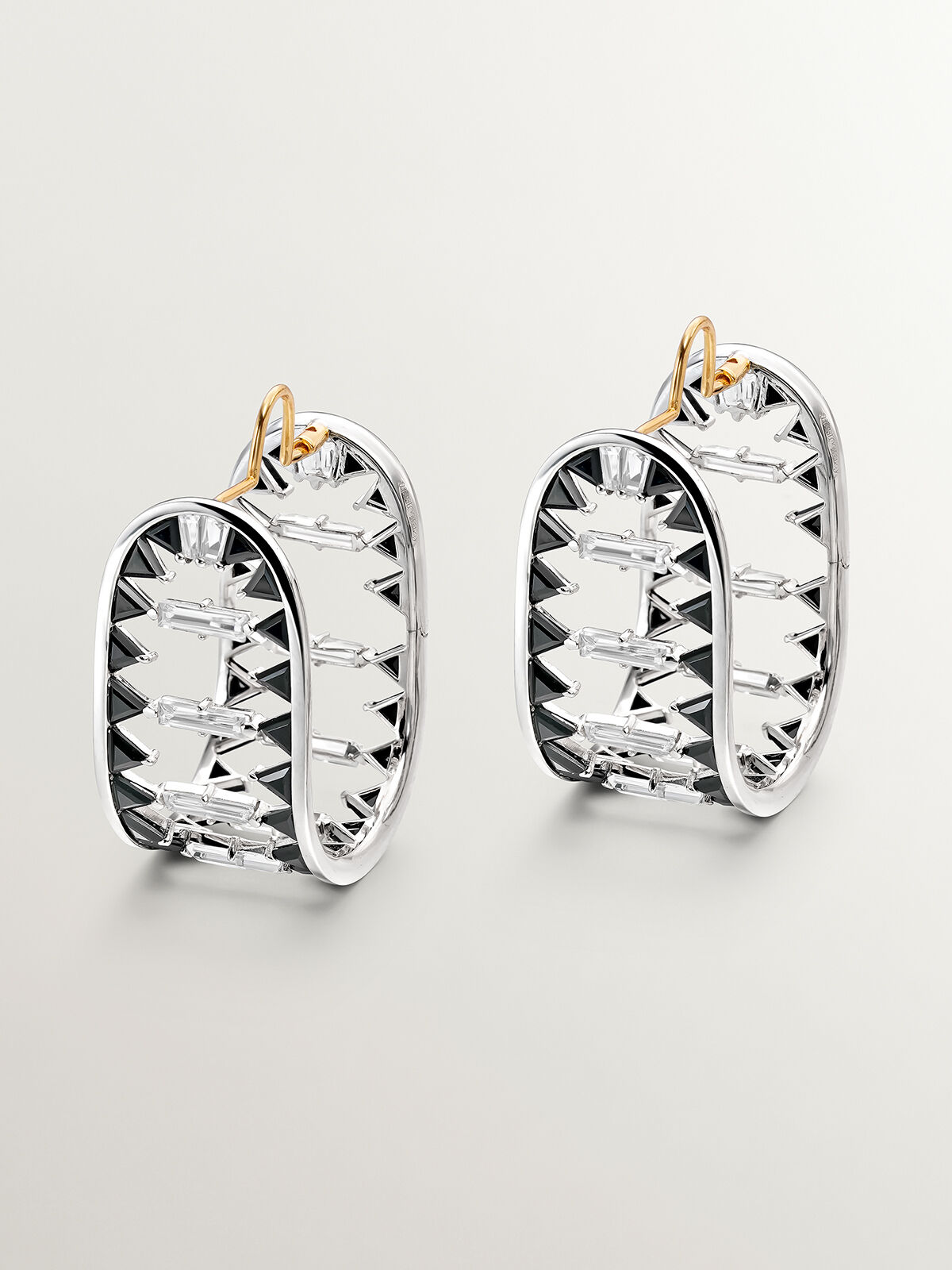 White gold quartz earrings shop