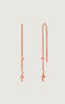 Boucles d'oreilles argent plaqué or rose motif colombe et étoile , J04609-03
