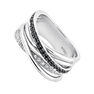 Medium silver multi-band ring, J03661-01-WT-BSN