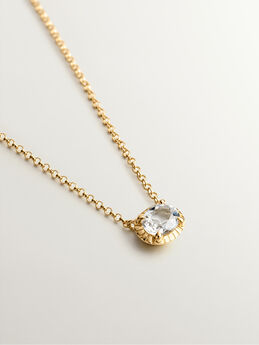 Gold plated amethyst necklace, J04666-02-GAM, mainproduct